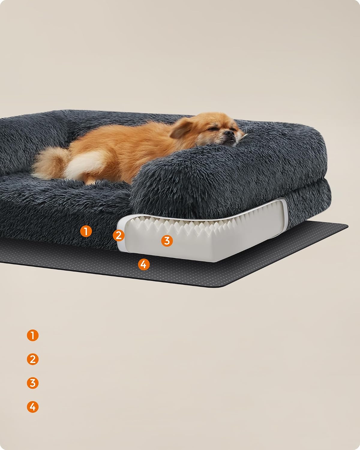 Detalle de FEANDREA PGW231G01 Orthopaedic Dog Bed with Egg-Crate Foam and Removable Cover