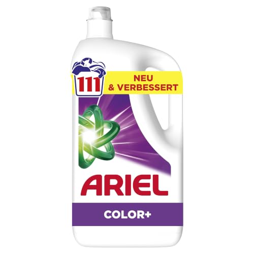 Detalle de Ariel Flüssigwaschmittel Color+ – Fleck-Weg-Power ab erster Wäsche, 111 Wäschen