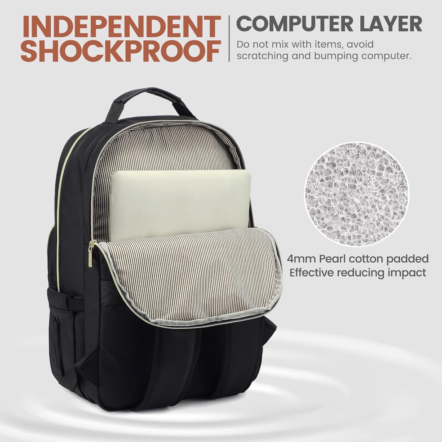 Detalle 1 de LOVEVOOK Laptop Rucksack Damen 14-15,6 Zoll
