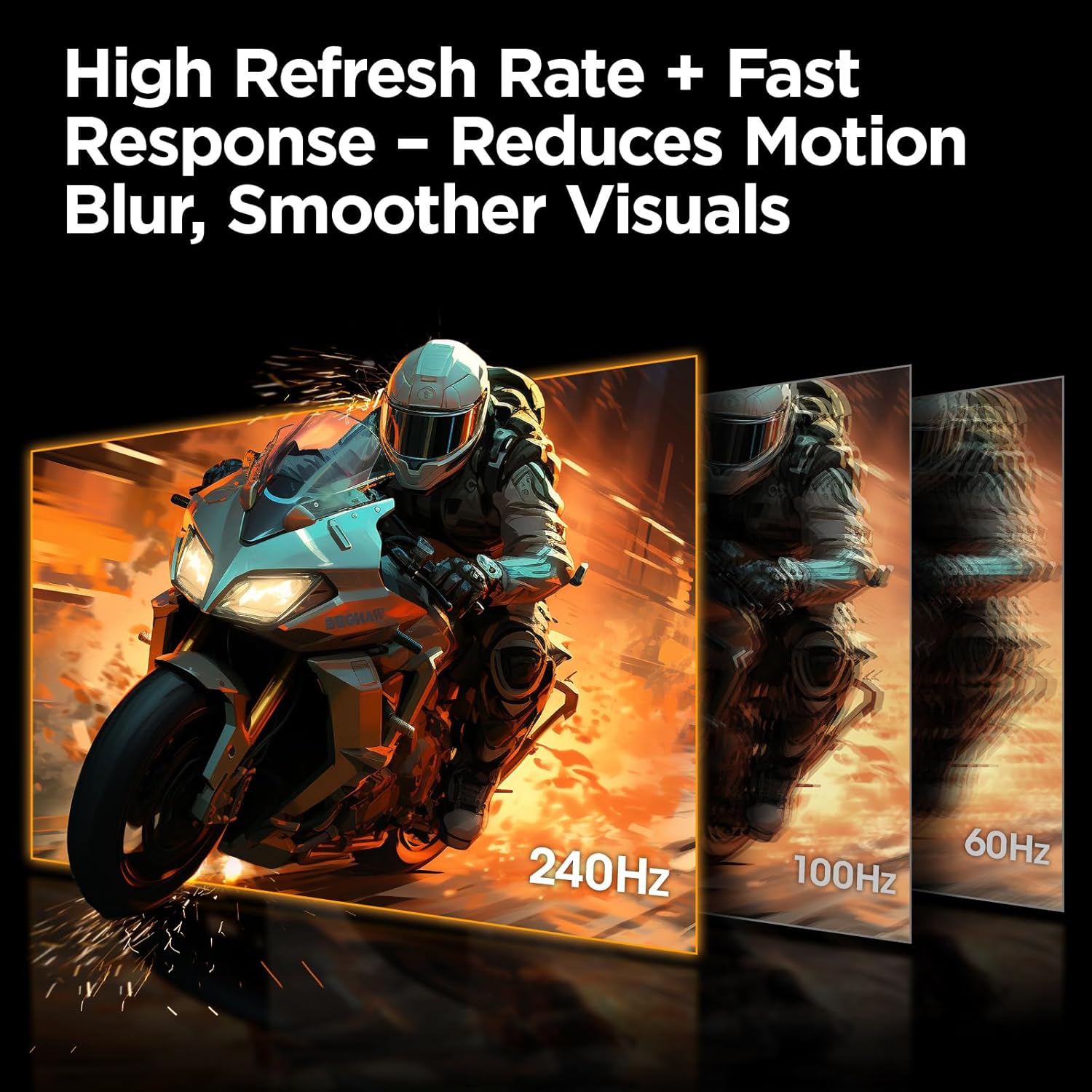 Thumbnail 1 de KOORUI 24" Gaming Monitor (240Hz, 1ms) with FHD HDR400, VA Panel, Adaptive Sync, HDMI 2.0 + DP 1.4