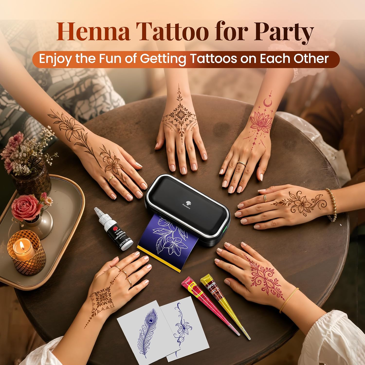 Detalle de Phomemo Henna Tattoo Kit TP31