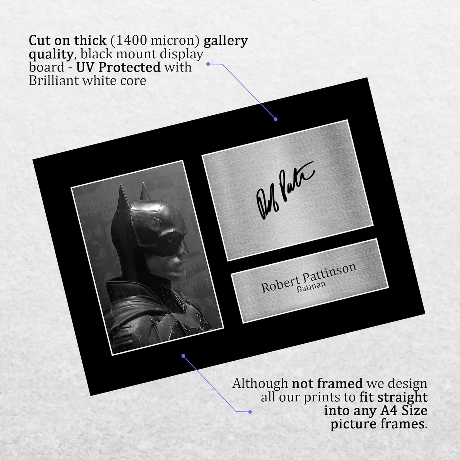 Thumbnail 2 de HWC Trading A4 Robert Pattinson The Batman printed signed autograph picture for movie memorabilia fans