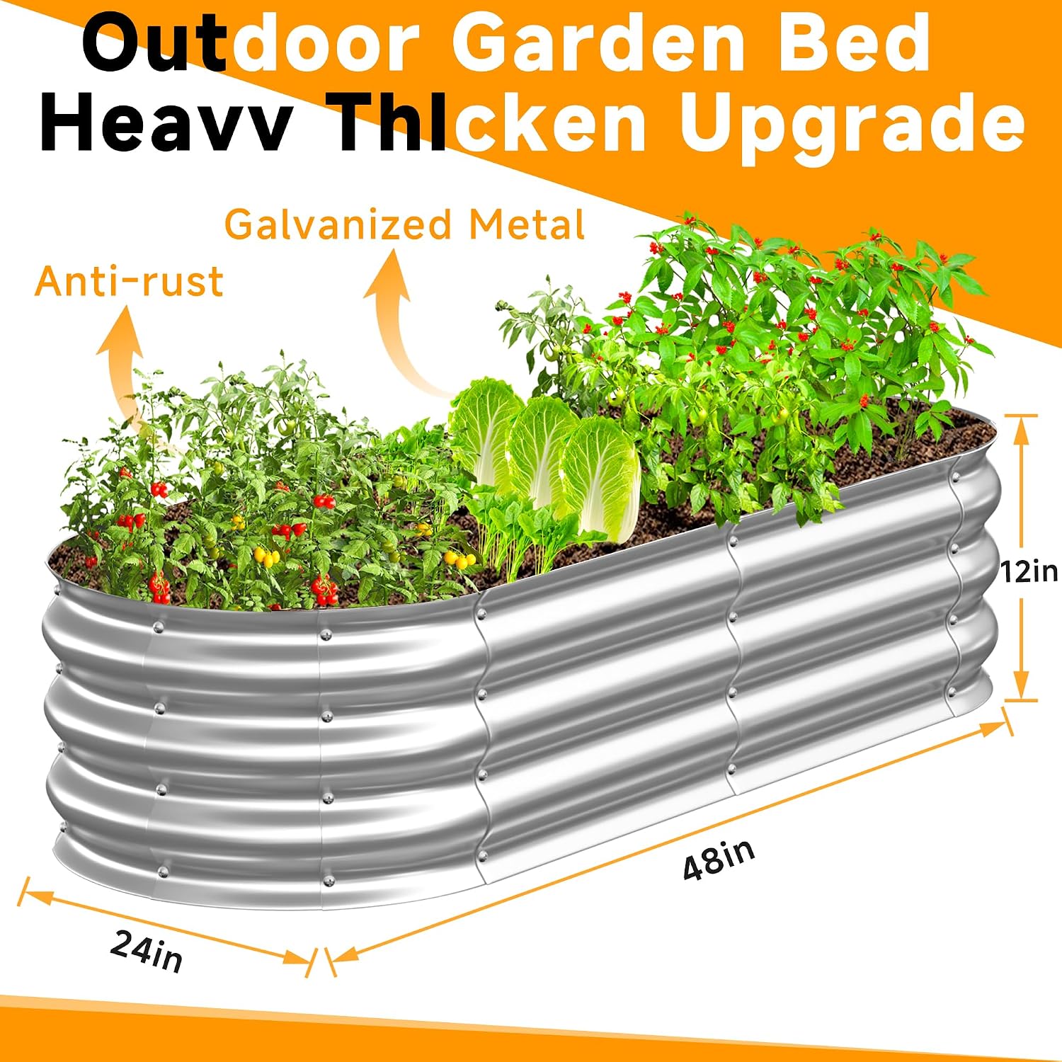 Detalle de GTSABWAY Raised Garden Bed, 4 x 2 x 1 ft