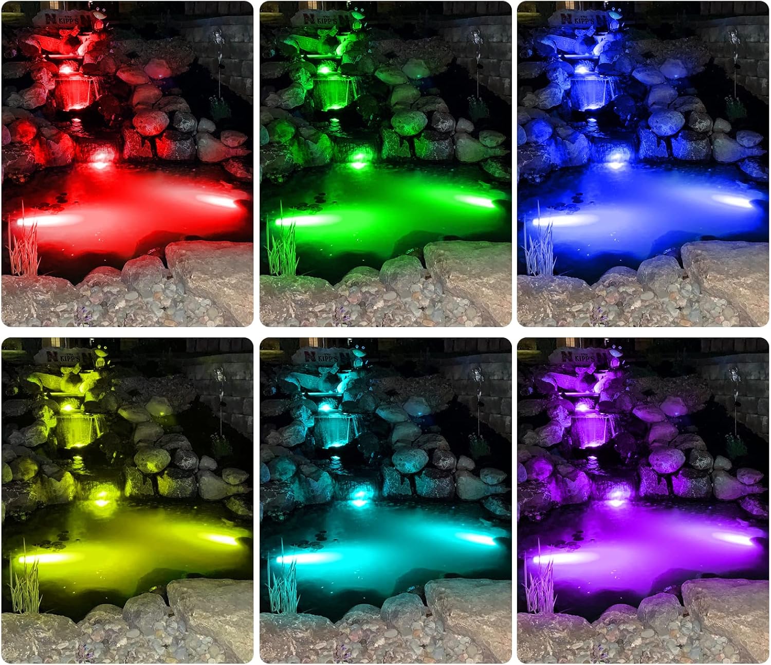 Thumbnail 5 de T-SUN Solar Pond Lights (Set of 3): RGB Submersible Underwater Lights for Ponds, Fountains and Gardens