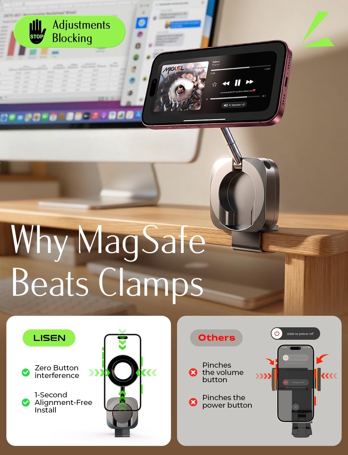 Detalle de LISEN Airplane Phone Holder MagSafe Stand