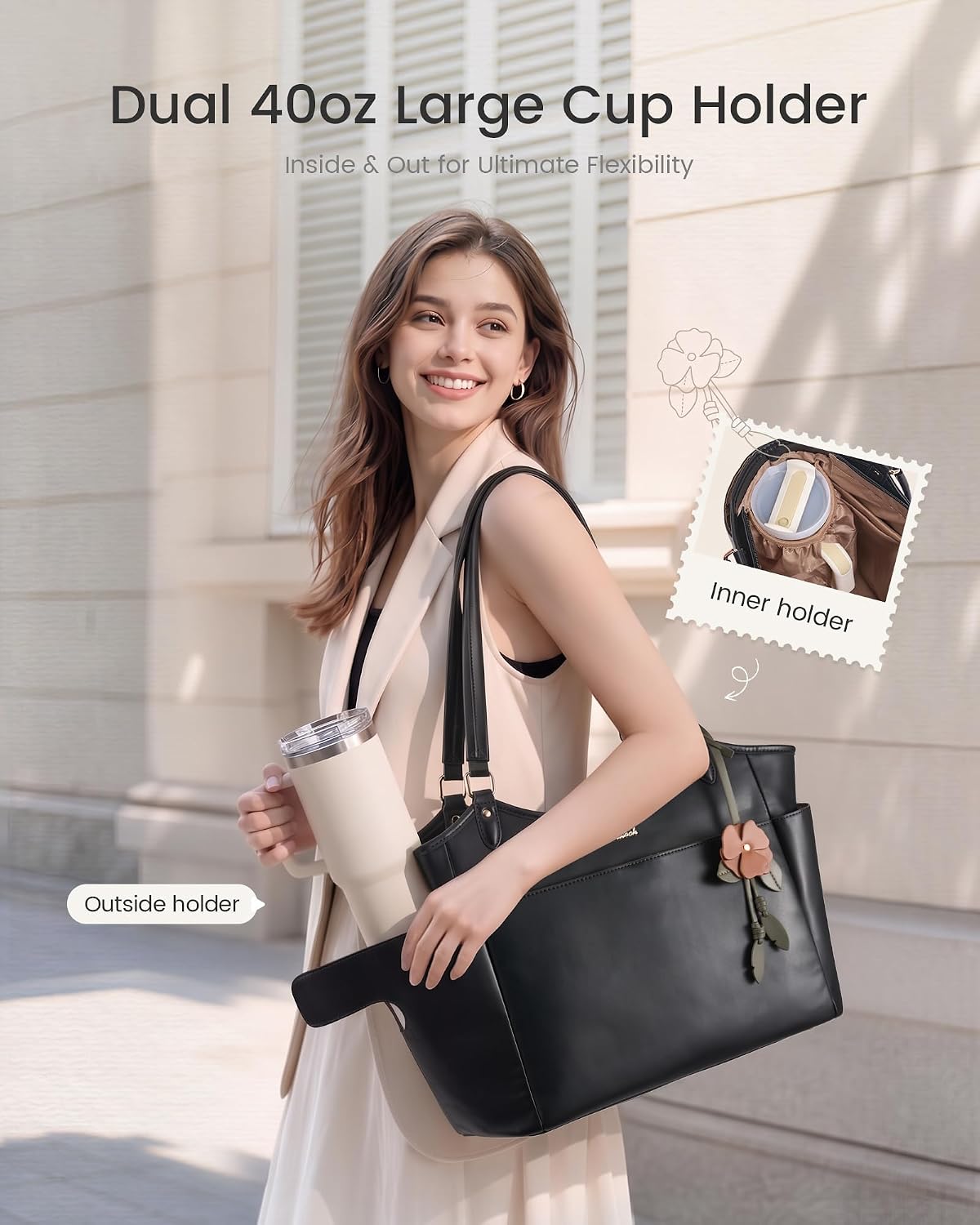 Detalle de LOVEVOOK Laptop Tote Bag for 15.6-Inch Laptops