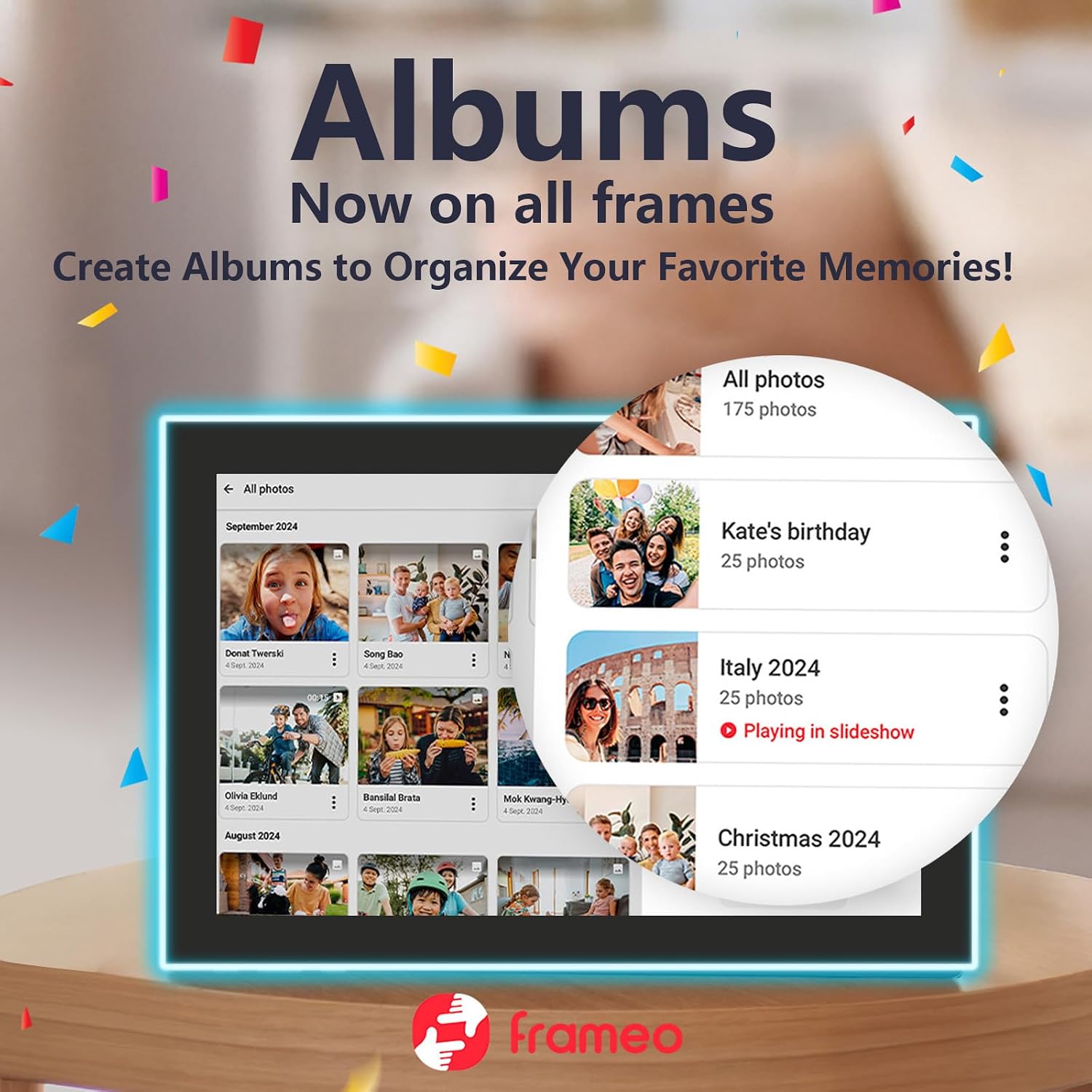 Thumbnail 6 de FRAMEO 10.1 Inch Digital Photo Frame 32GB