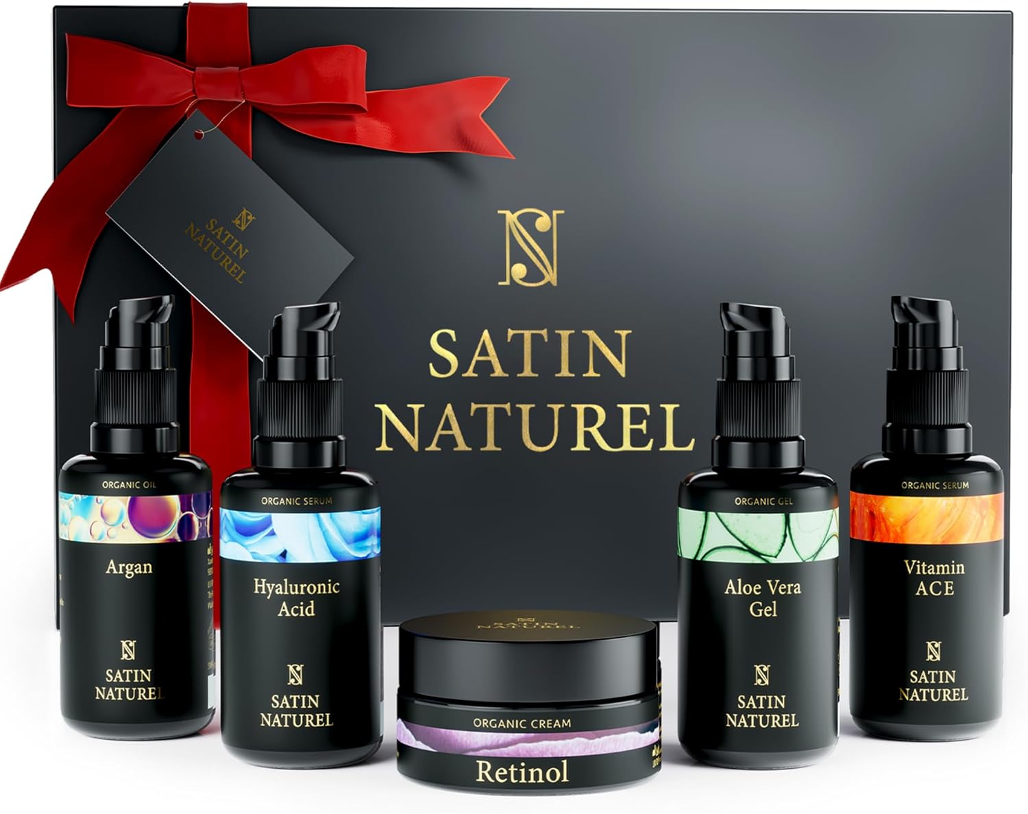 Detalle de Satin Naturel Regalo di San Valentino – Set skincare vegano in confezione di lusso