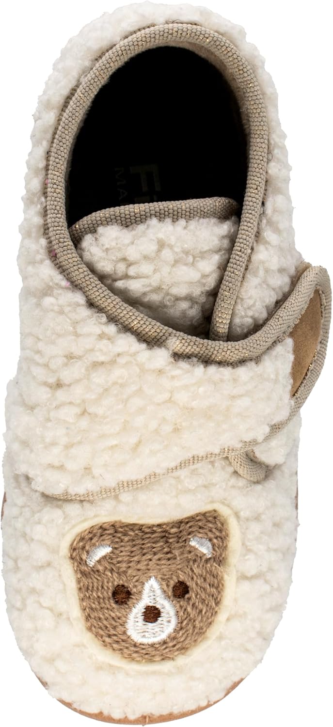 Detalle de Fischer Markenschuh Unisex Baby FlexiHausschuh – Weicher Teddy-Lauflernschuh