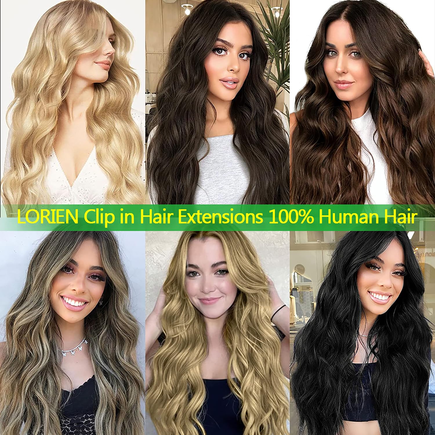 Thumbnail 5 de LORIEN Clip in Hair Extensions 18 Inch 💇♀