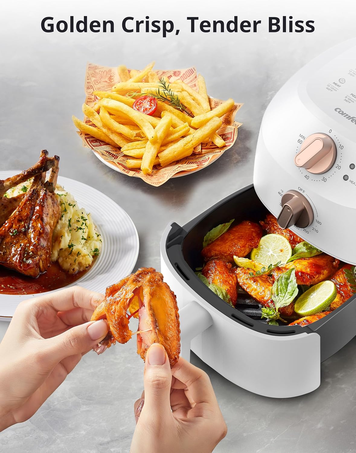 Detalle 2 de Compact 2.1 Quart Air Fryer 180-400°F