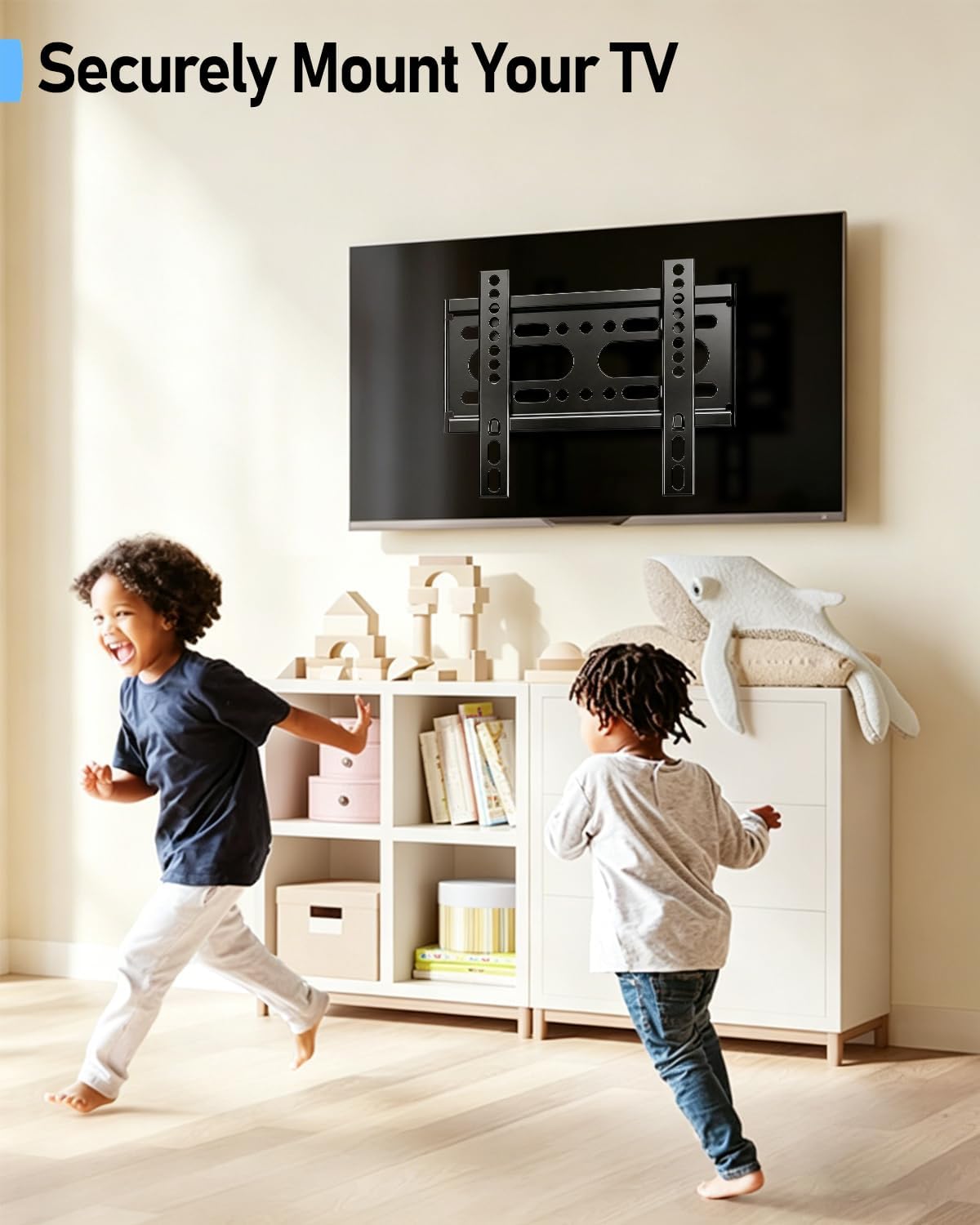 Detalle de Nuyoah Low-Profile Universal TV Wall Mount Bracket for 14–43 Inch Displays