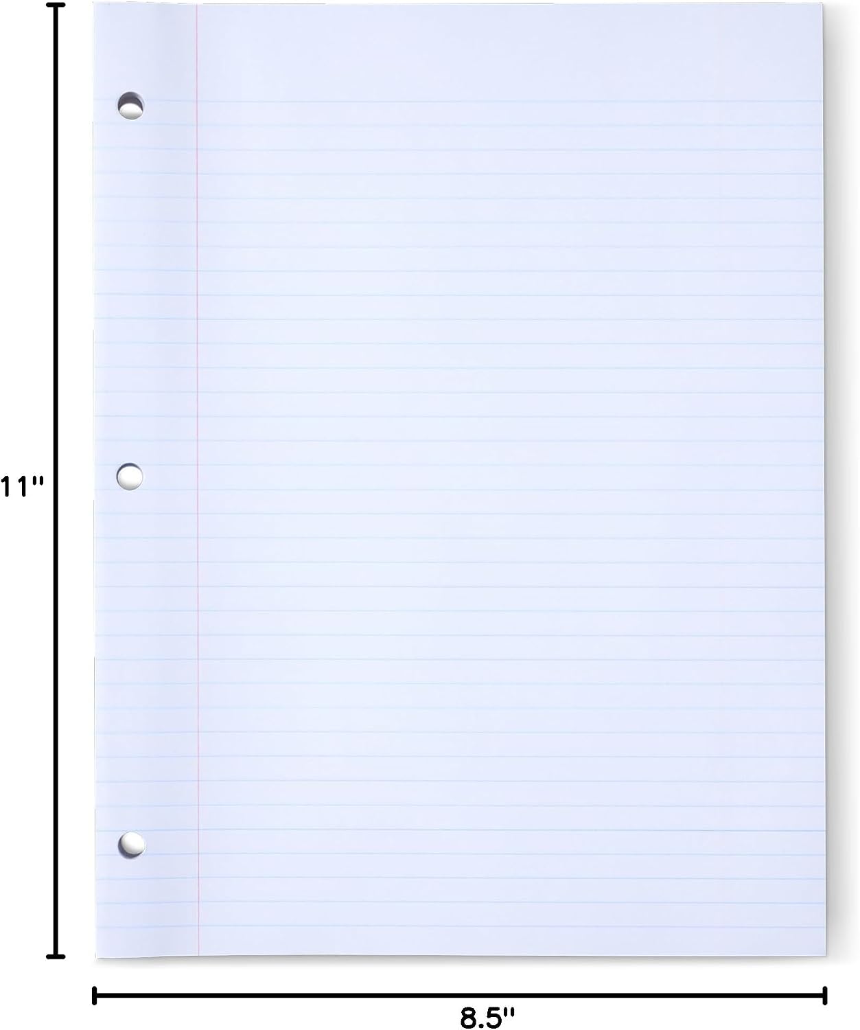 Thumbnail 5 de Amazon Basics Reinforced College Ruled Loose Leaf Paper — 150 Sheets, 11 x 8.5 inches