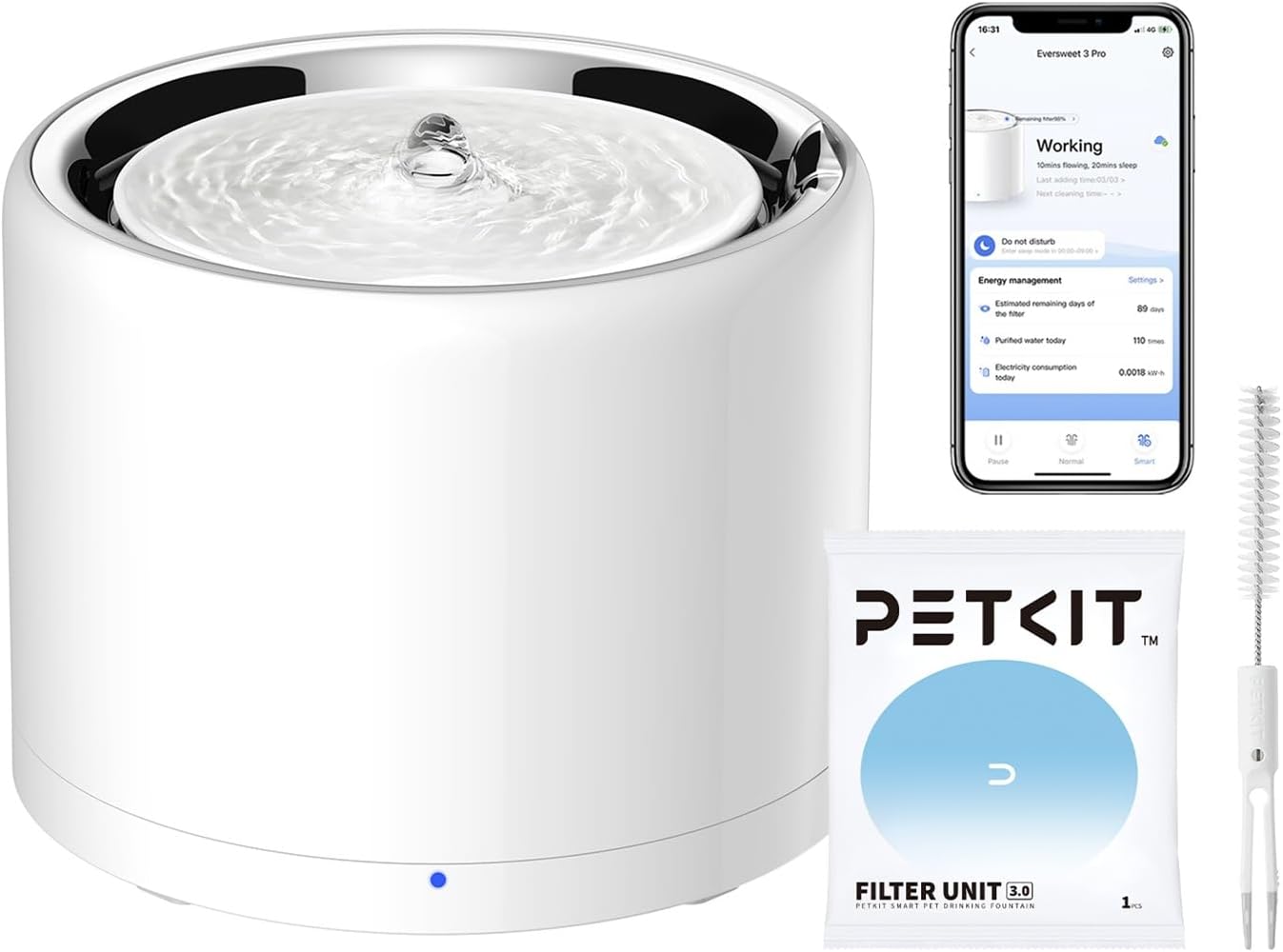 Detalle de PETKIT Fontana Intelligente 1,8 L per Animali