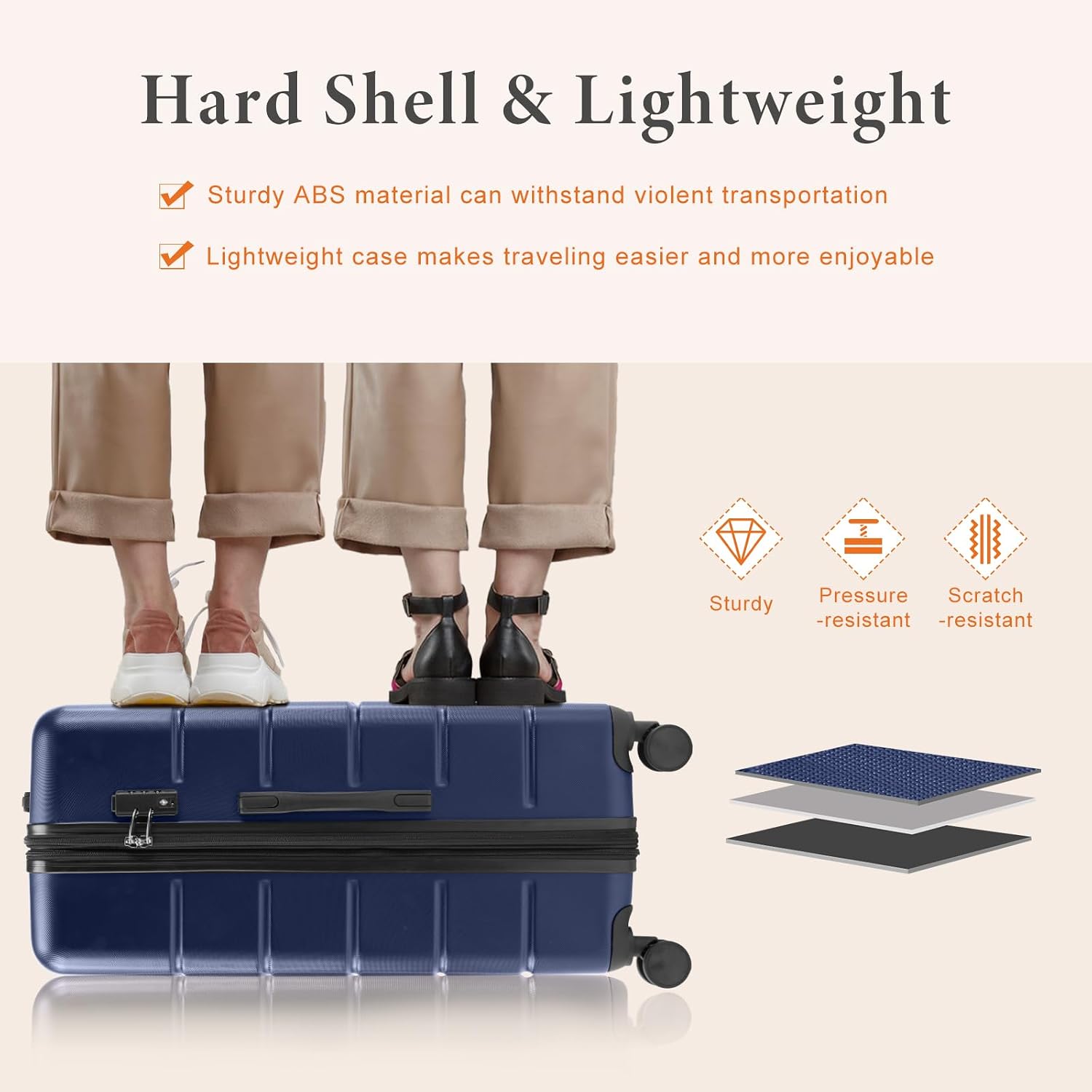 Thumbnail 1 de Sweetcrispy Checked Luggage 24-Inch