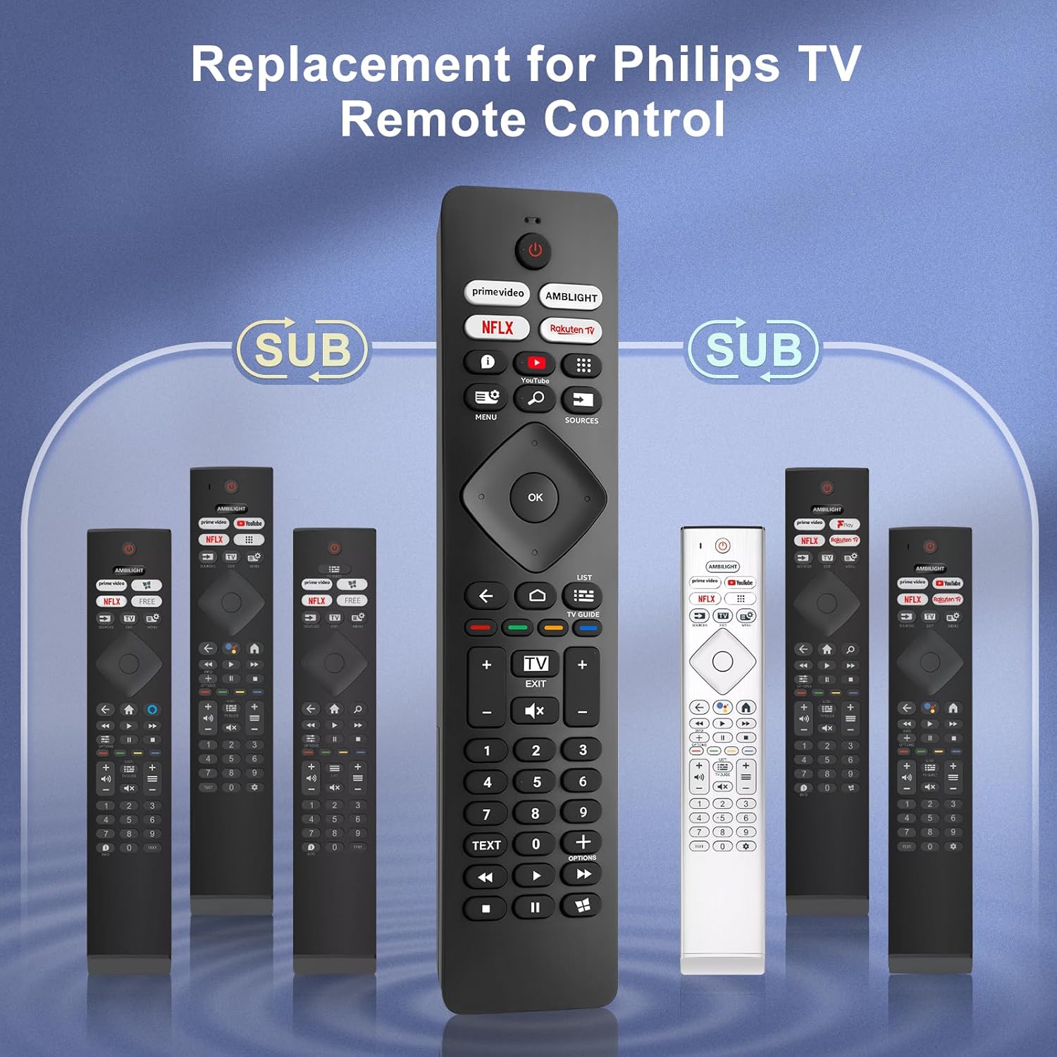 Thumbnail 2 de Télécommande universelle Ambilight pour TV Philips (Smart TV 4K OLED/LED/FHD) – Plug-and-Play