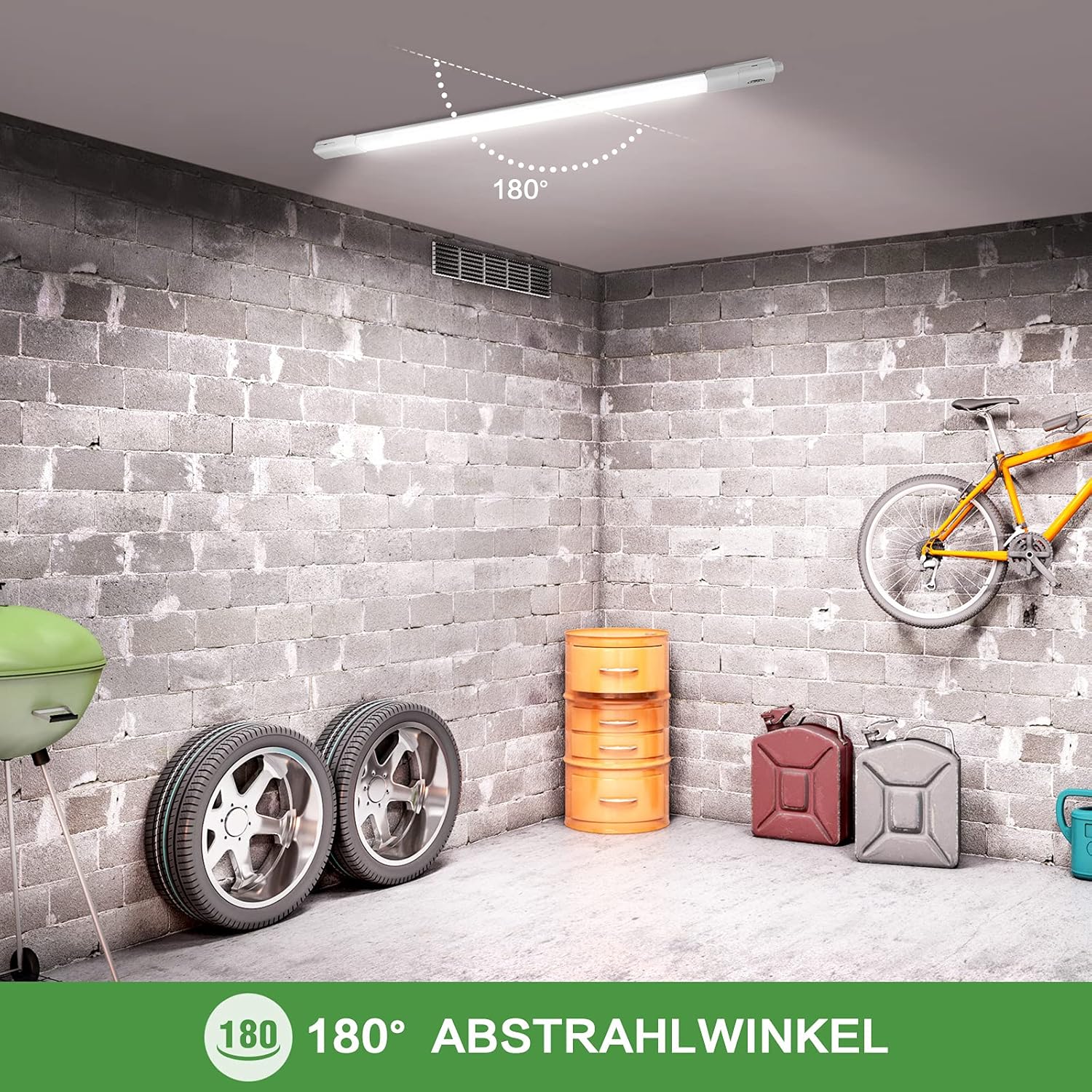 Thumbnail 4 de TONFFI 2x LED Feuchtraumleuchte 150 cm, 60 W