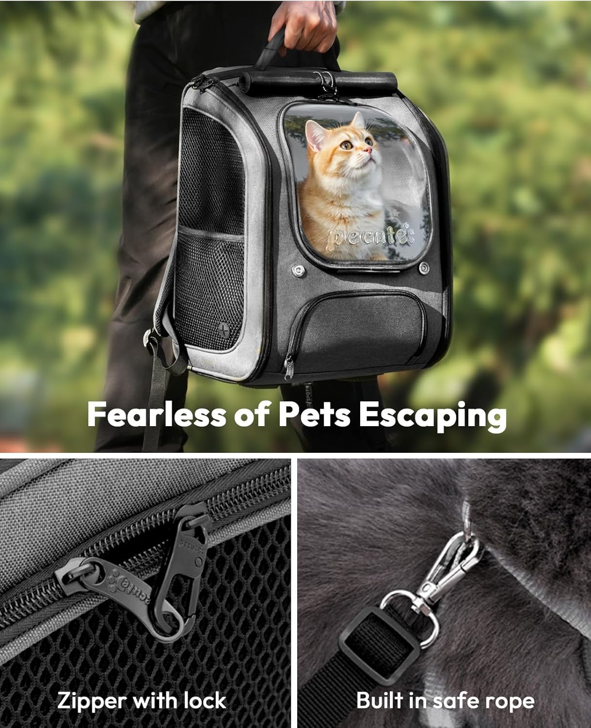 Thumbnail 4 de pecute Cat Backpack Large Space pet carrier