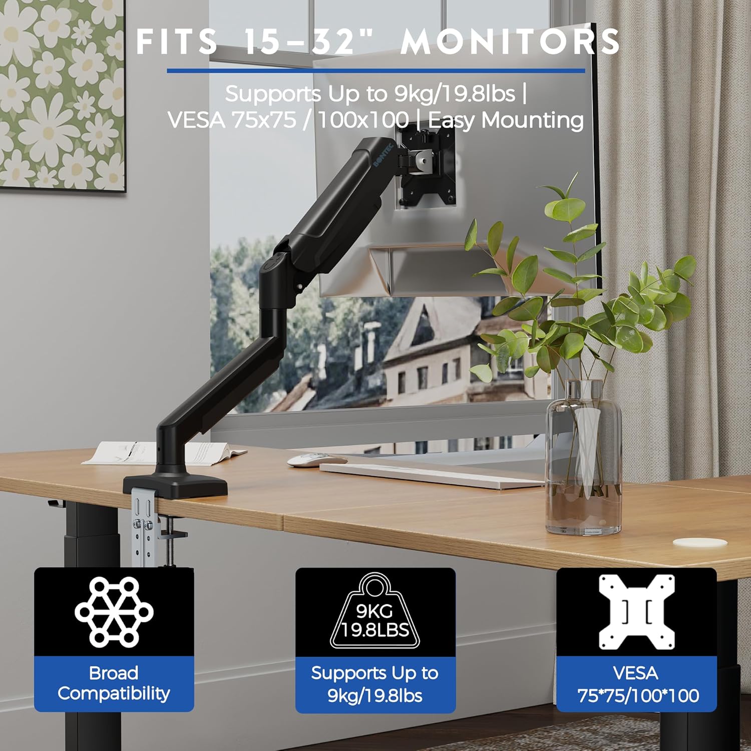 Thumbnail 3 de BONTEC Monitorarm 15–32 Zoll mit Gasfeder