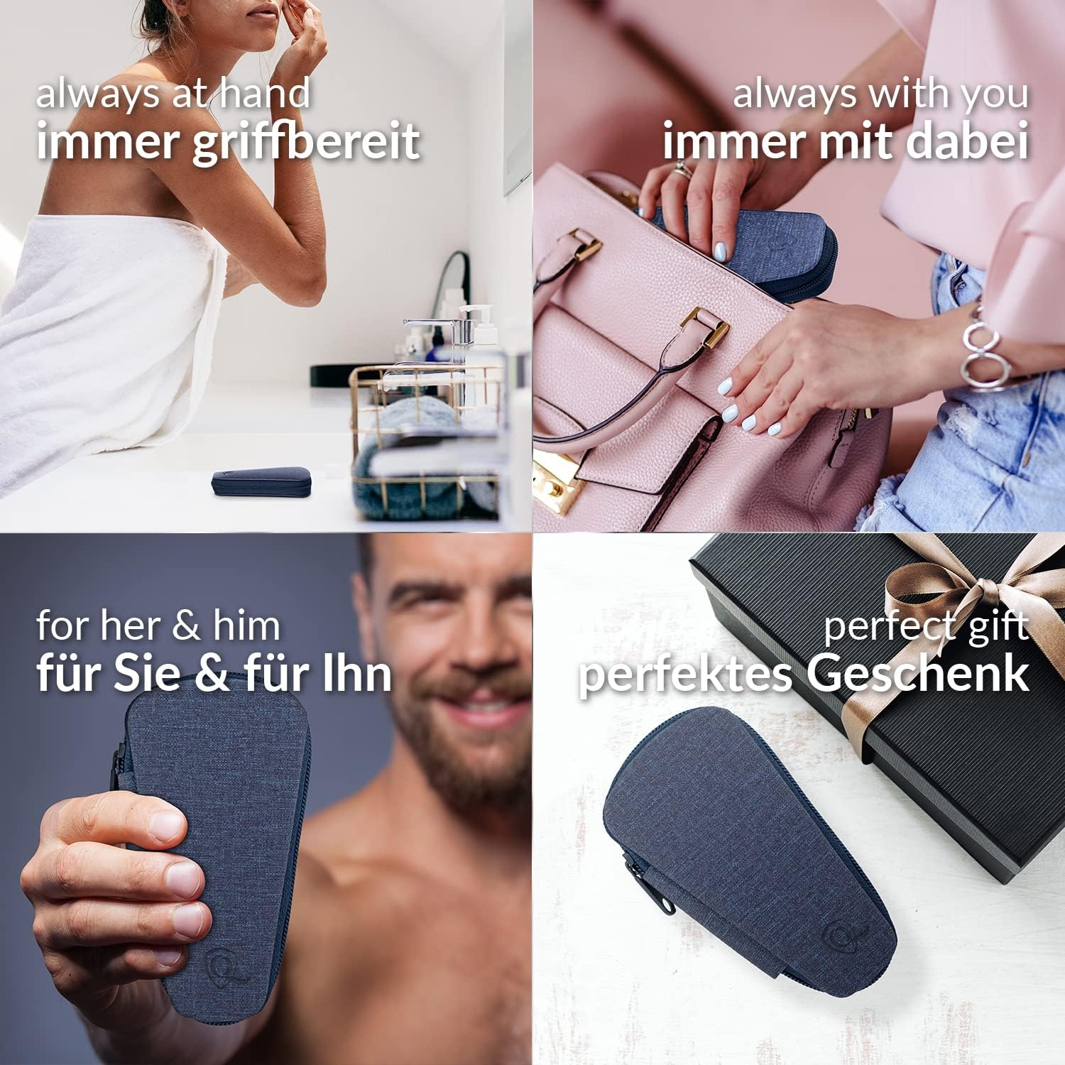 Detalle 2 de marQus kit manucure pédicure professionnel 5pcs – étui cuir synthétique