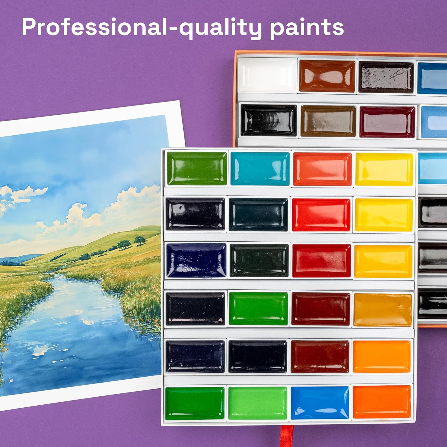Thumbnail 4 de ARTISTRO Professional Watercolor Set 48 Colors