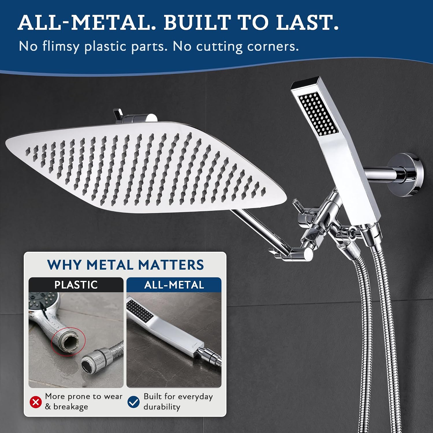 Detalle de G-Promise 16 Inch Dual Square Shower Head