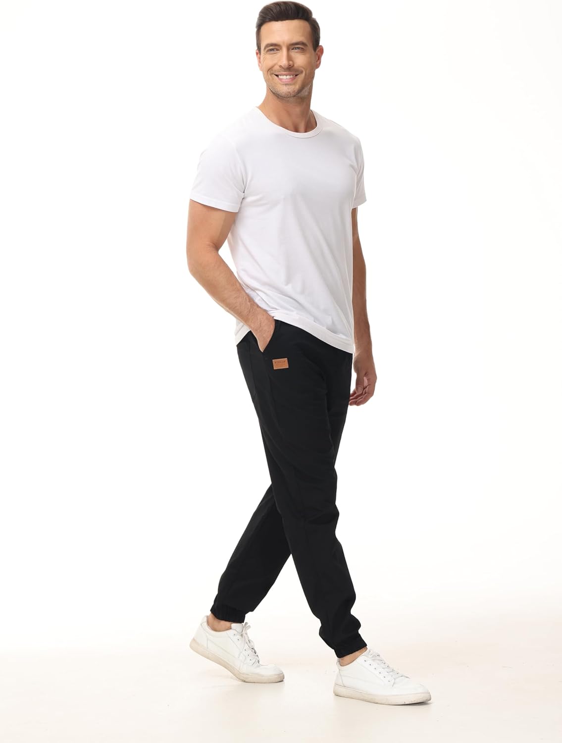 Thumbnail 3 de LIUPMWE Herren Hose Chino Cargo Jogginghose – Baumwolle, elastischer Bund, Kordelzug, Seitentaschen