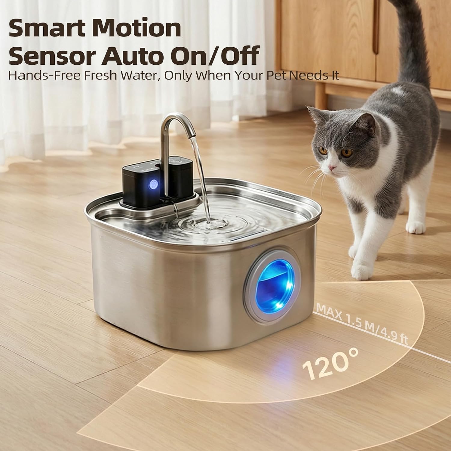 Detalle 1 de Wireless Cat Water Fountain 3.2 L