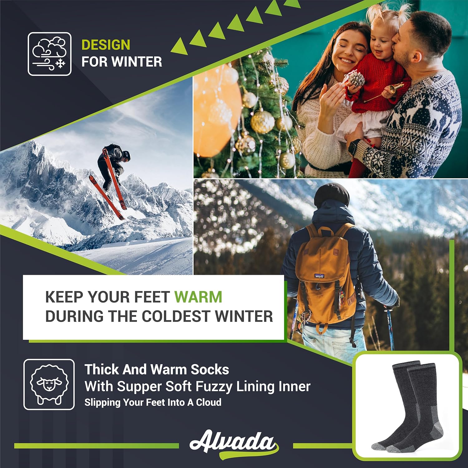Thumbnail 4 de Alvada Wool Socks for Winter
