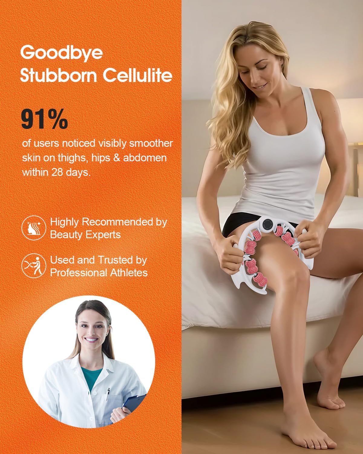 Detalle 2 de Rovista CA-Cellulite Manual Massage Roller with Detachable Handles