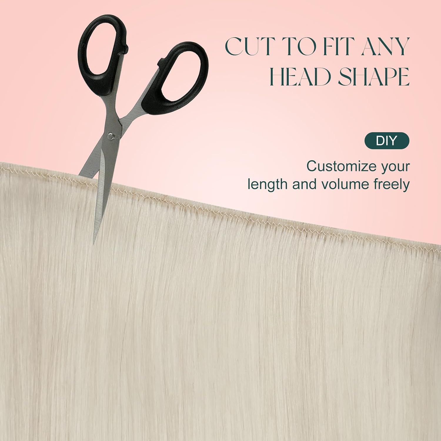 Detalle de Easyouth Blonde Weft Hair Extensions (Real Human Hair) – 14 inch 70g double wefts
