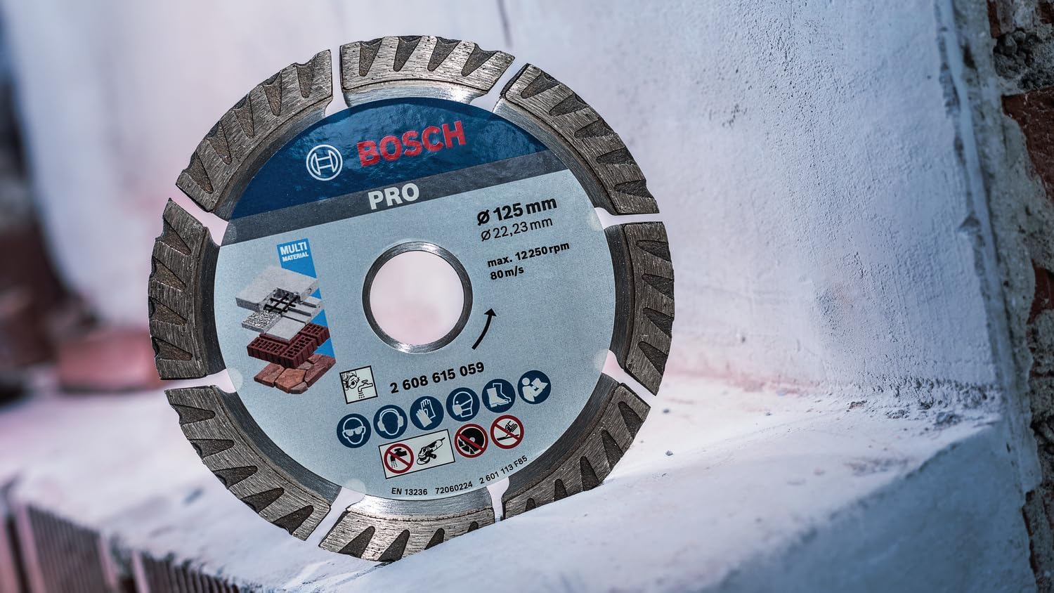 Thumbnail 6 de Bosch PRO Multi-Material Long Life Diamond Cutting Disc 125 mm (22.23 mm bore) for Concrete & Reinforced Concrete