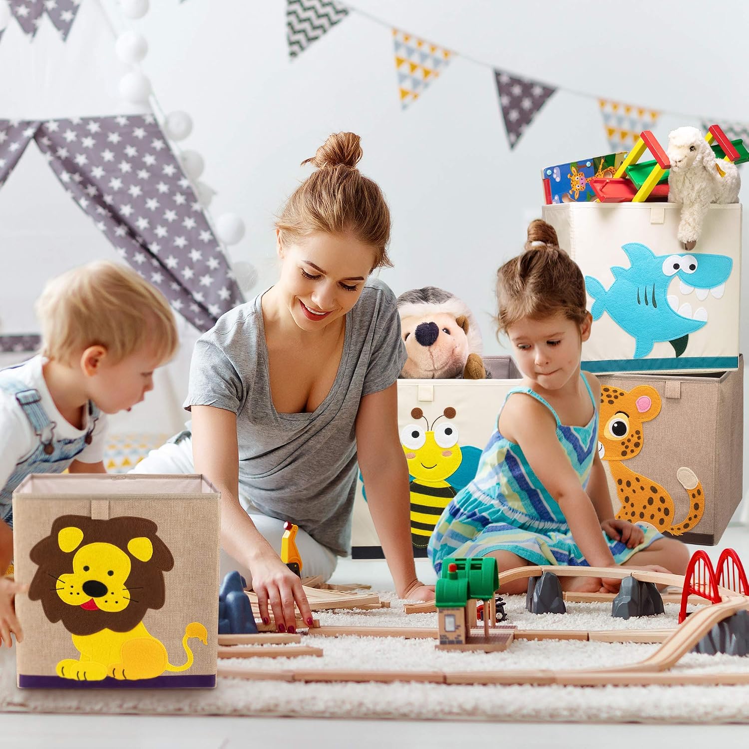 Detalle 2 de LIFENEY Aufbewahrungsbox Kinder 33x33x33 cm