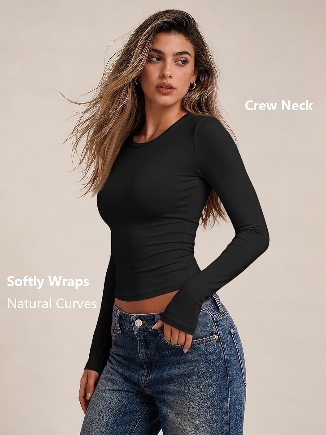 Thumbnail 4 de Trendy Queen Womens Long Sleeve Crop Top