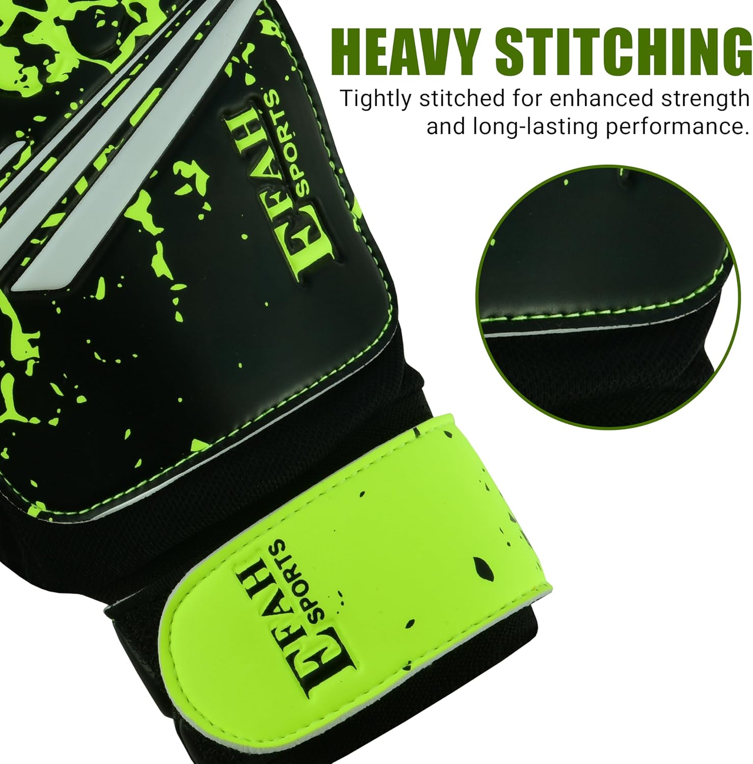 Thumbnail 3 de EFAH SPORTS Size 5 Youth Soccer Goalkeeper Gloves, Fluorescent Yellow