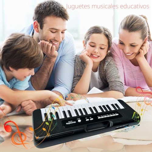 Detalle de Teclado de Piano para Niños con 37 Teclas y Micrófono de Noaideoi – juego educativo portátil