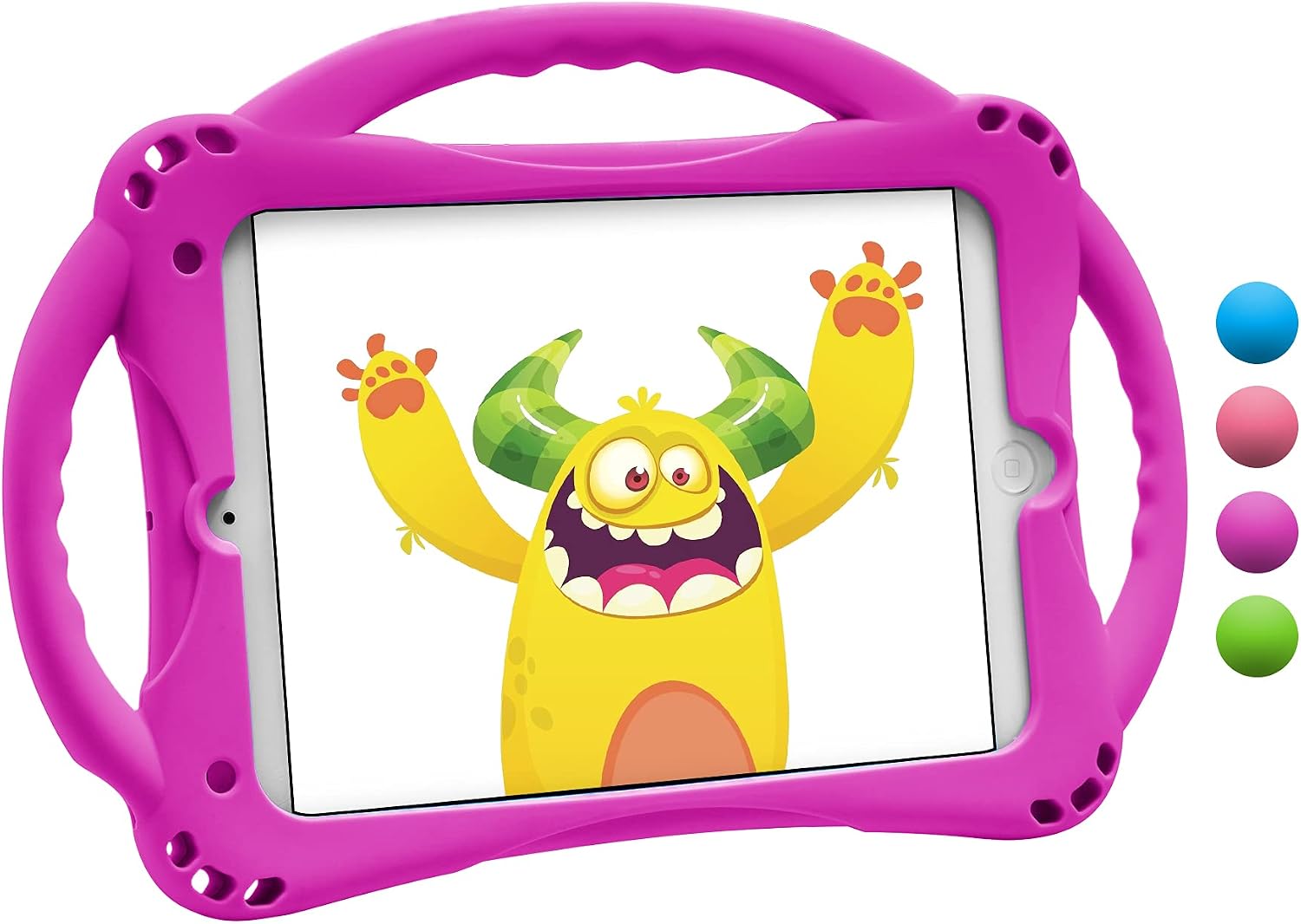 Detalle de TopEsct Kids Case for 7.9 inch iPad Mini (Gen 1–5) – Silicone Shockproof Cover with Handle, Stand and Strap (Purple)