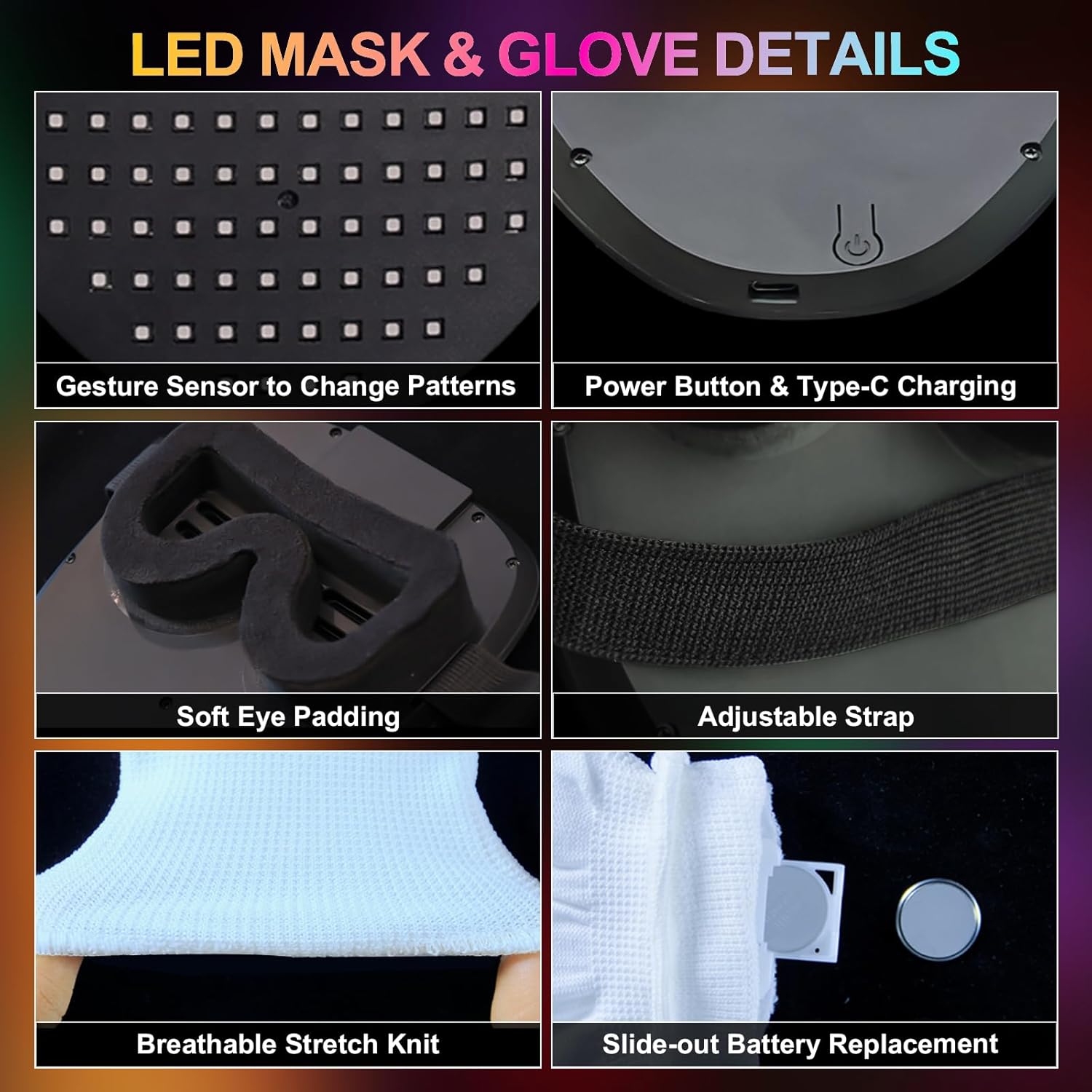 Thumbnail 3 de StimuVariety Mascara Led Guantes