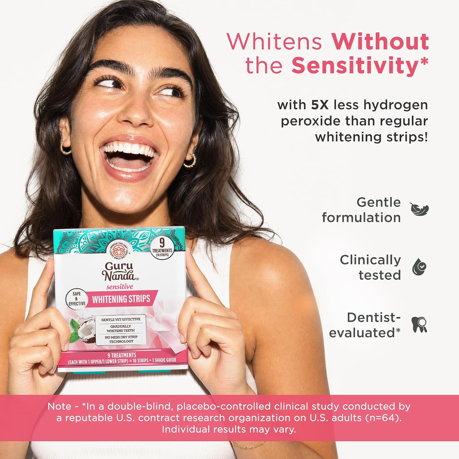 Thumbnail 1 de GuruNanda Sensitive Teeth Whitening Strips — 9-Day Treatment