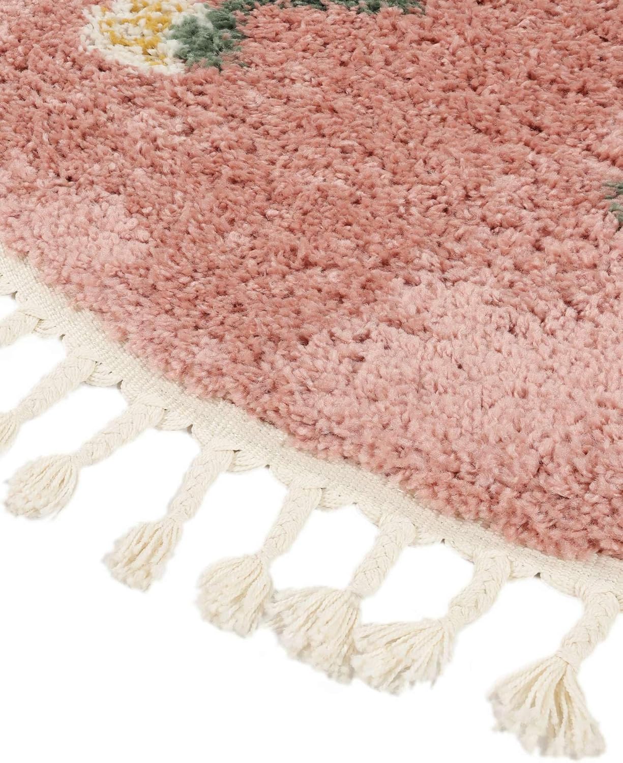 Detalle 2 de RugVista Linnea Kids Rug, Ø 150 cm Round Pink Medium-Pile Rug