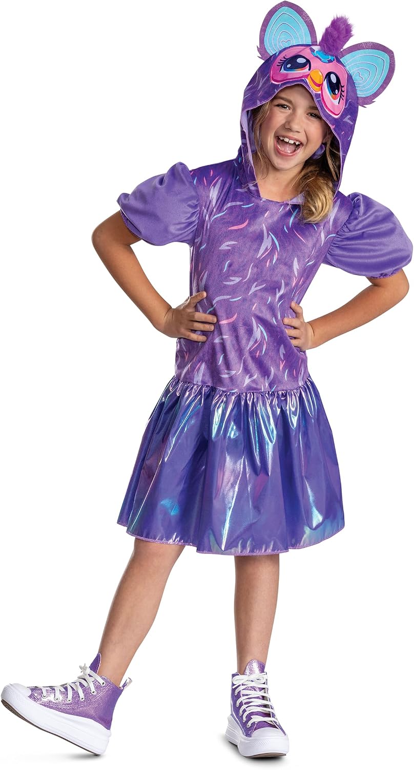 Detalle de Disguise Furby Purple Dress Costume (Official Hasbro Furby Outfit) for Kids