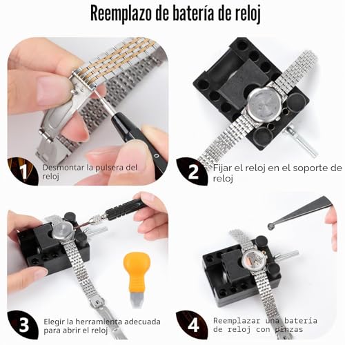 Detalle de AiQInu Watch Repair kit01 – Juego de herramientas de relojería multifuncional de 150 piezas