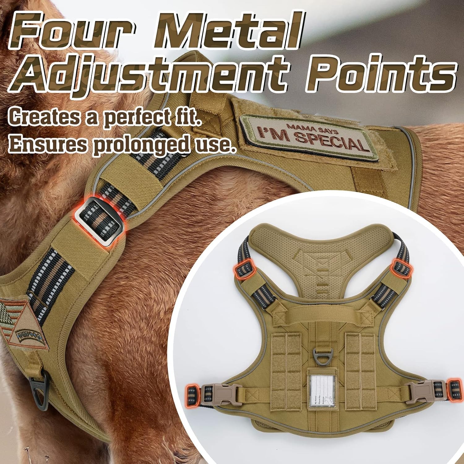 Detalle de rabbitgoo dog harness with no-pull, size L