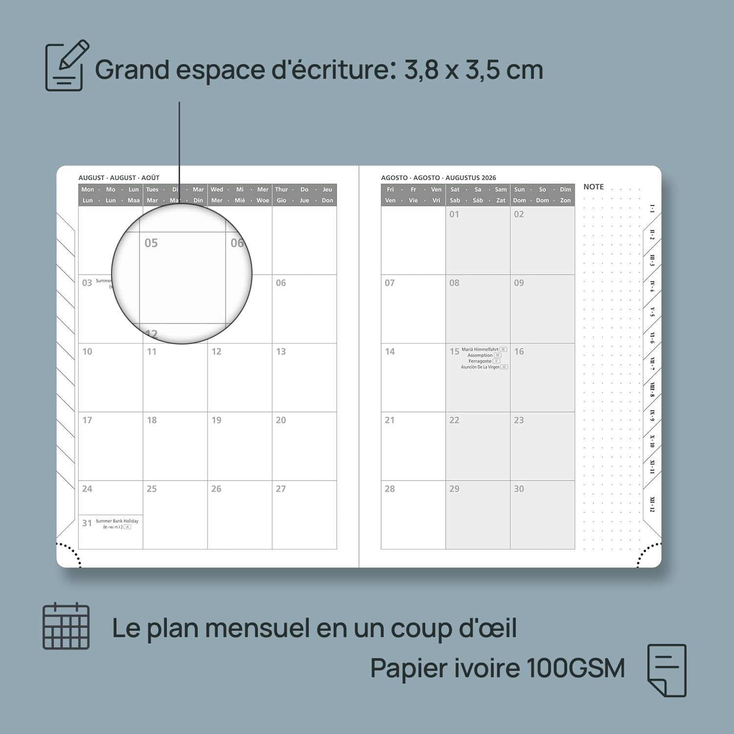 Thumbnail 3 de POPRUN Agenda 2026 Semainier 22 x 16,5 cm 📔