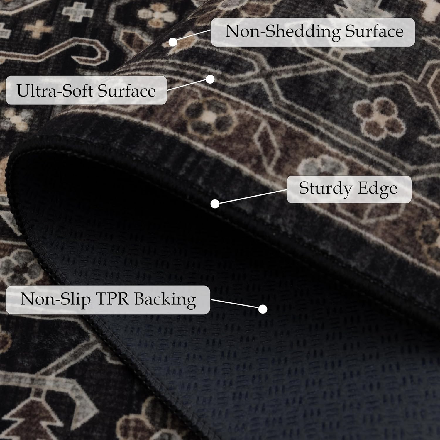 Thumbnail 4 de Ruaruarug Area Rug 8'×10' Machine Washable