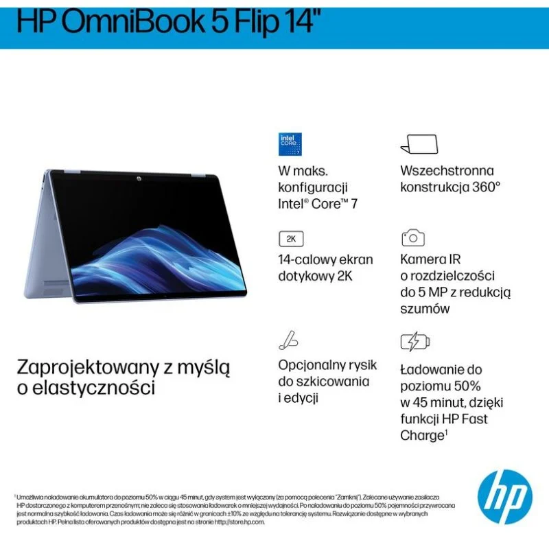 Thumbnail 1 de HP OmniBook 5 Flip 14-fp0004nw: portátil 2 en 1 con pantalla 2K, 16 GB y 512 GB SSD