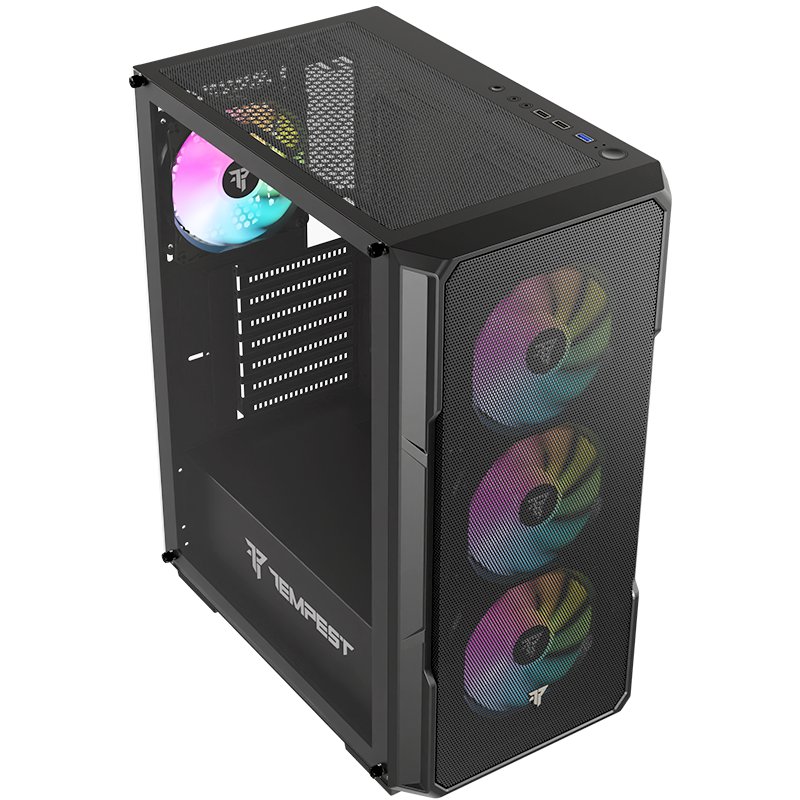 Detalle de tempest Garrison ARGB ATX Cristal Templado USB 3.0