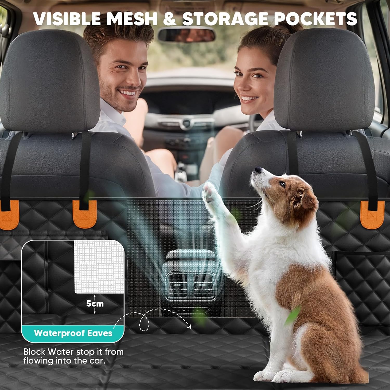 Thumbnail 1 de HikeSeptPals Hundedecke Auto Rückbank (2025) – harte Unterseite, wasserdicht, rutschfest & einklappbar