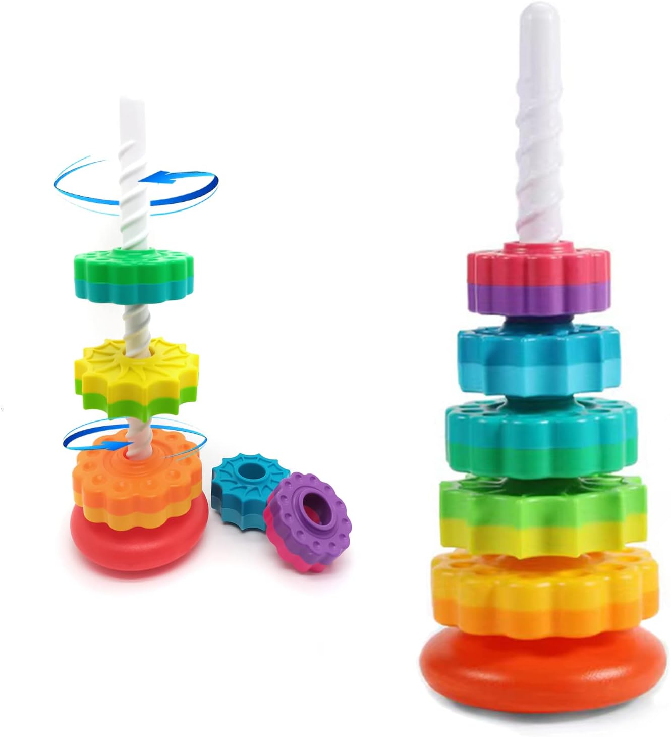 Detalle de LUCKFUTURE Spinning Stacking Toy for Toddlers ๐ฒ