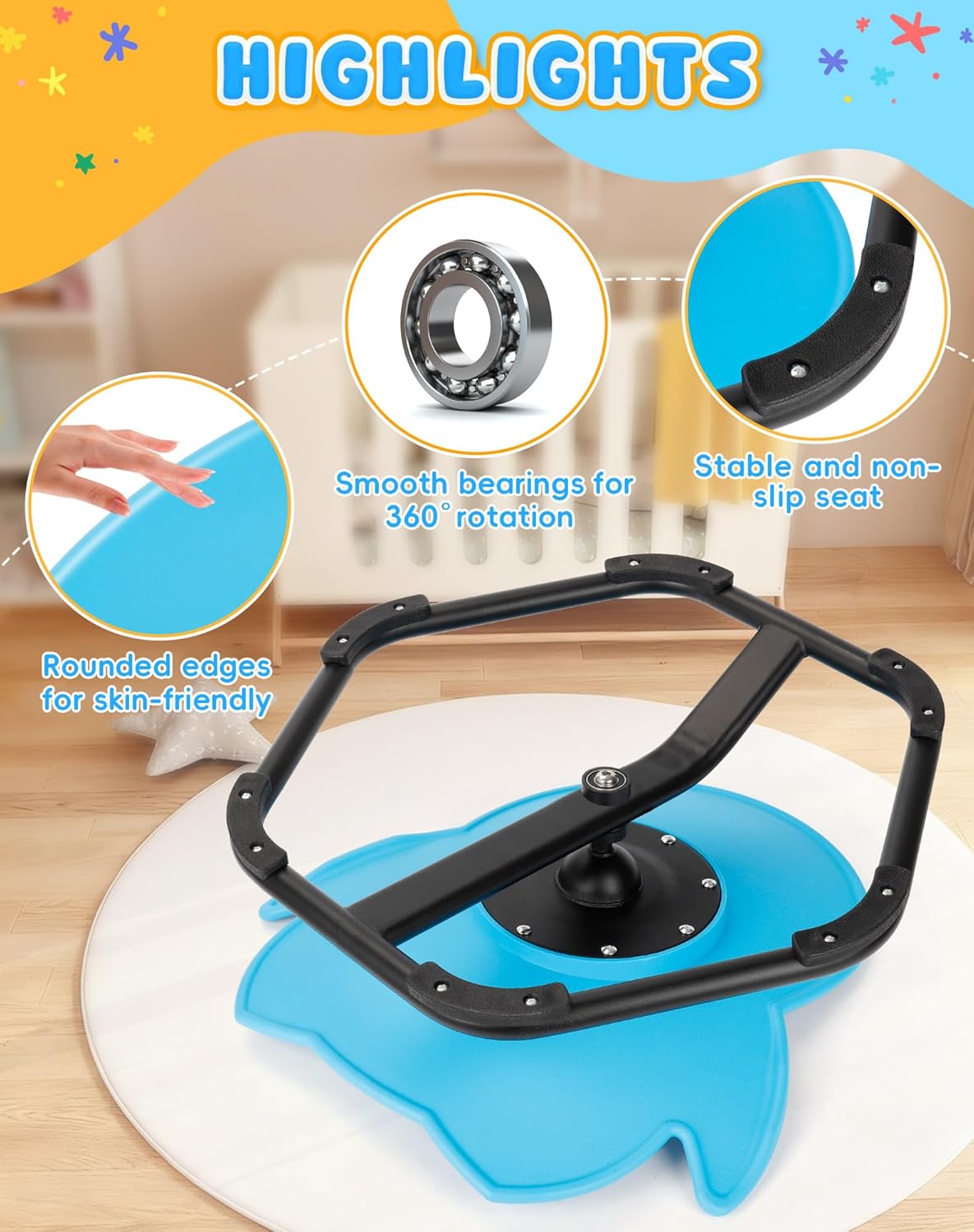 Thumbnail 3 de Dooeant Spinning Sensory Chair for Kids